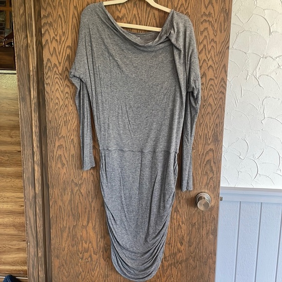 Gray Athleta Long Sleeve Tulip Dress - Picture 2 of 5